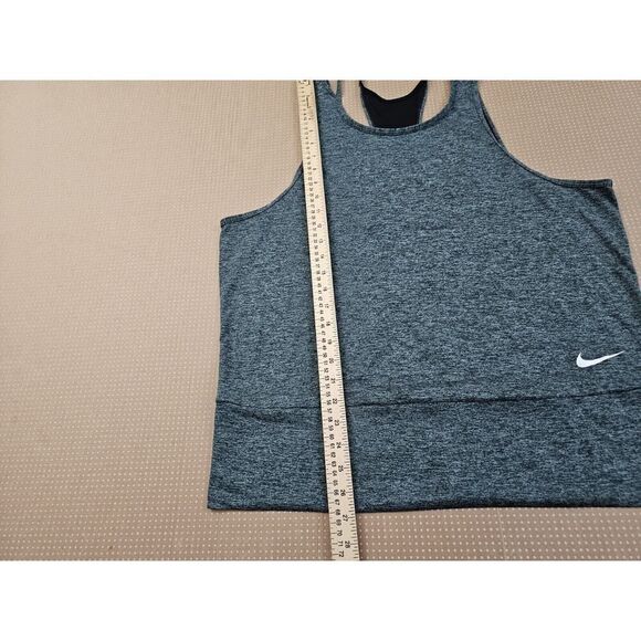 Nike Women's XL Dri-Fit Studio Cut Out Gray Tank Top Active Running Gym EUC - Picture 5 of 10